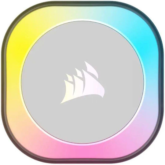 Corsair ICUE Link H100i Υδρόψυξη Επεξεργαστή Διπλού Ανεμιστήρα 120mm για Socket AM4/AM5/1700/1200/115x με RGB Φωτισμό Λευκή