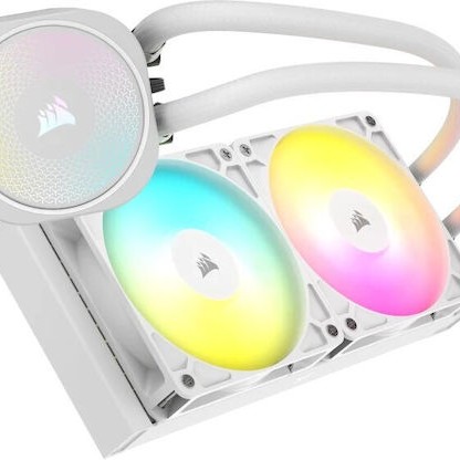Corsair Nautilus 240 RS Υδρόψυξη Επεξεργαστή Διπλού Ανεμιστήρα 120mm για Socket AM4/AM5/1700 με ARGB Φωτισμό Λευκή