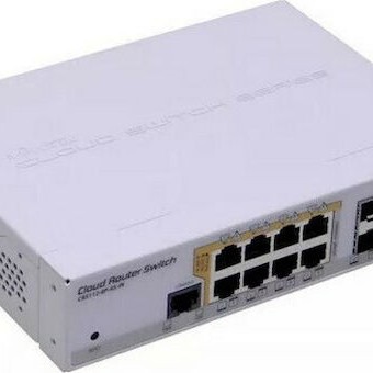 MikroTik CRS112-8P-4S-IN Unmanaged L2 PoE+ Switch με 8 Θύρες Gigabit (1Gbps) Ethernet και 4 SFP Θύρες