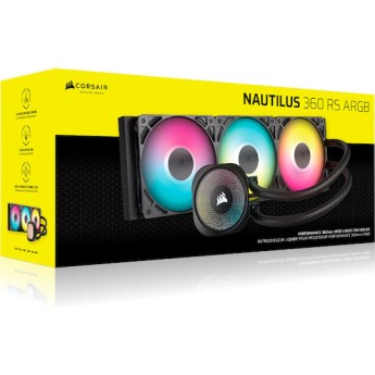 Corsair Nautilus 360 RS Υδρόψυξη Επεξεργαστή Τριπλού Ανεμιστήρα 120mm για Socket AM4/AM5/1700 με ARGB Φωτισμό