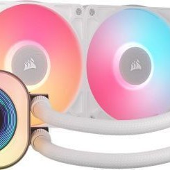 Corsair iCUE Link Titan RX RGB LCD Υδρόψυξη Επεξεργαστή Διπλού Ανεμιστήρα 120mm για Socket AM4/AM5/1700 Λευκή