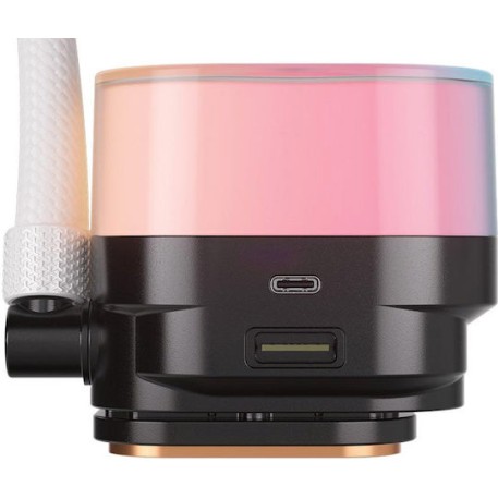 Corsair iCUE Link Titan RX RGB LCD Υδρόψυξη Επεξεργαστή Διπλού Ανεμιστήρα 120mm για Socket AM4/AM5/1700 Λευκή
