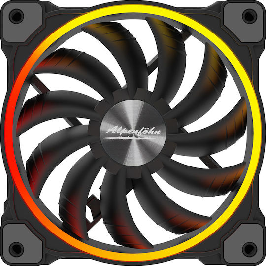 Alpenfoehn Alpenfohn WingBoost 3 RGB Triple Case Fan 120mm με Σύνδεση 3-Pin / 4-Pin PWM 3τμχ