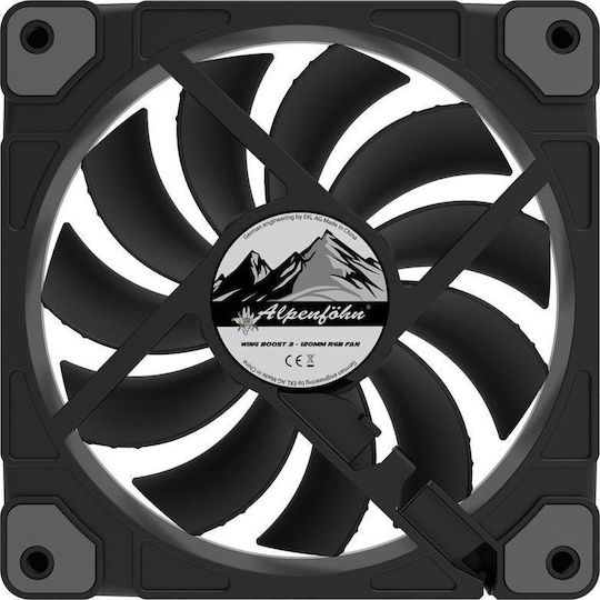 Alpenfoehn Alpenfohn WingBoost 3 RGB Triple Case Fan 120mm με Σύνδεση 3-Pin / 4-Pin PWM 3τμχ
