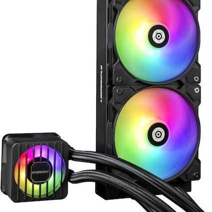 Enermax LIQMAXFLO 240 Υδρόψυξη Επεξεργαστή Διπλού Ανεμιστήρα 120mm για Socket AM4/AM5/1700/1200/115x με ARGB Φωτισμό