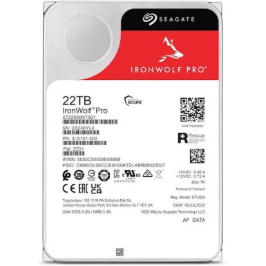 Seagate IronWolf Pro 22TB HDD Σκληρός Δίσκος 3.5