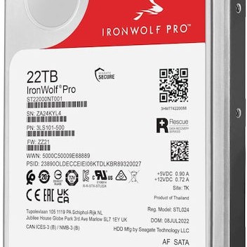 Seagate IronWolf Pro 22TB HDD Σκληρός Δίσκος 3.5