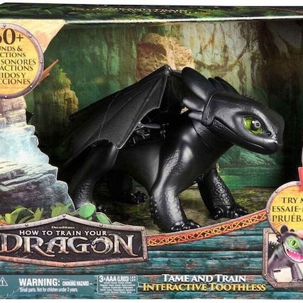 Φιγούρα Δράσης Dragons Movie Tame & Train Interactive Toothless How to train your Dragon με Ήχους για 4+ Ετών 51εκ.