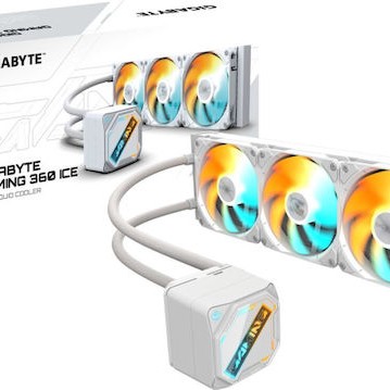 Gigabyte Gaming 360 Υδρόψυξη Επεξεργαστή Τριπλού Ανεμιστήρα 120mm για Socket AM4/AM5/1700/1200 με ARGB Φωτισμό Λευκή