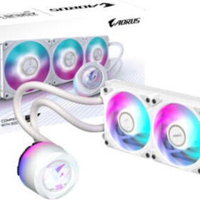 Gigabyte Aorus Waterforce X II 360 ICE Υδρόψυξη Επεξεργαστή Τριπλού Ανεμιστήρα 120mm για Socket AM4/AM5/1700/1200/115x με ARGB Φωτισμό Λευκή