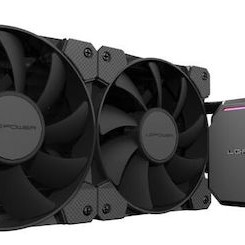 LC-Power Jet Flow Υδρόψυξη Επεξεργαστή Διπλού Ανεμιστήρα 120mm για Socket AM4/AM5/1700/1200/115x
