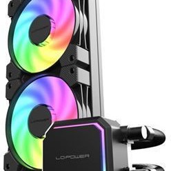 LC-Power Jet Flow Υδρόψυξη Επεξεργαστή Διπλού Ανεμιστήρα 120mm για Socket AM4/AM5/1700/1200/115x με ARGB Φωτισμό