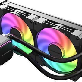 LC-Power Jet Flow Υδρόψυξη Επεξεργαστή Διπλού Ανεμιστήρα 120mm για Socket AM4/AM5/1700/1200/115x με ARGB Φωτισμό