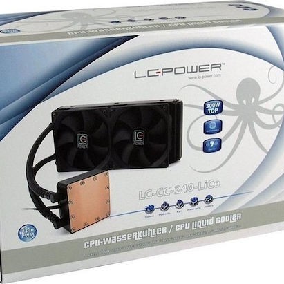LC-Power LC-CC-240-LiCo Υδρόψυξη Επεξεργαστή Διπλού Ανεμιστήρα 120mm για Socket 1200/115x