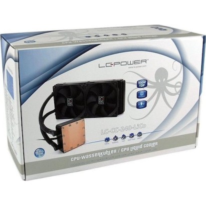 LC-Power LC-CC-240-LiCo Υδρόψυξη Επεξεργαστή Διπλού Ανεμιστήρα 120mm για Socket 1200/115x