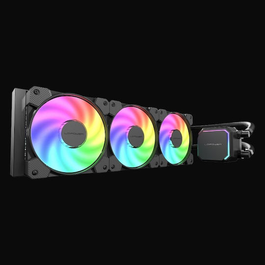 LC-Power Jet Flow Υδρόψυξη Επεξεργαστή Τριπλού Ανεμιστήρα 120mm για Socket AM4/AM5/1700/1200/115x με ARGB Φωτισμό