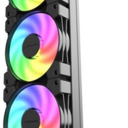 LC-Power Jet Flow Υδρόψυξη Επεξεργαστή Τριπλού Ανεμιστήρα 120mm για Socket AM4/AM5/1700/1200/115x με ARGB Φωτισμό