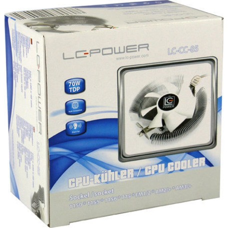 LC-Power LC-CC-85 Ψύκτρα Επεξεργαστή Low Profile για Socket AM4/AM5/115x Λευκή