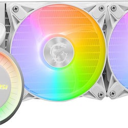 MSI MAG CoreLiquid E240 Υδρόψυξη Επεξεργαστή Διπλού Ανεμιστήρα 120mm για Socket AM4/AM5/1700/1200/115x με ARGB Φωτισμό Λευκή