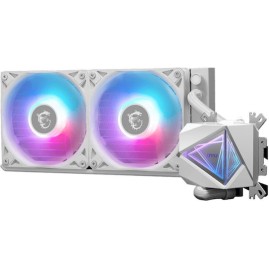 MSI MAG CoreLiquid Υδρόψυξη Επεξεργαστή Διπλού Ανεμιστήρα 120mm για Socket AM4/AM5/1700/1200/115x με ARGB Φωτισμό Λευκή