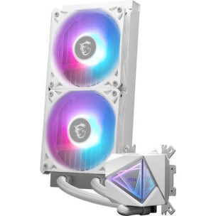 MSI MAG CoreLiquid Υδρόψυξη Επεξεργαστή Διπλού Ανεμιστήρα 120mm για Socket AM4/AM5/1700/1200/115x με ARGB Φωτισμό Λευκή
