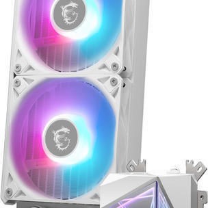 MSI MAG CoreLiquid Υδρόψυξη Επεξεργαστή Διπλού Ανεμιστήρα 120mm για Socket AM4/AM5/1700/1200/115x με ARGB Φωτισμό Λευκή