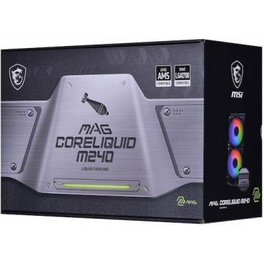 MSI Mag Coreliquid M240 Υδρόψυξη Επεξεργαστή Διπλού Ανεμιστήρα 120mm για Socket AM4/AM5/1700/1200/115x με RGB Φωτισμό