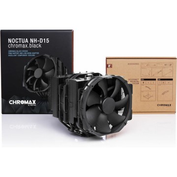 Noctua NH-D15NH-D15 chromax.black Ψύκτρα Επεξεργαστή Διπλού Ανεμιστήρα για Socket AM4/AM5/1200/115x