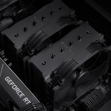 Noctua NH-D15NH-D15 chromax.black Ψύκτρα Επεξεργαστή Διπλού Ανεμιστήρα για Socket AM4/AM5/1200/115x