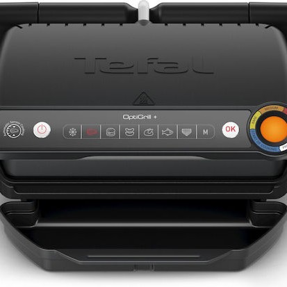 Tefal OptiGrill+ Τοστιέρα για 2 Τοστ 2000W Μαύρη
