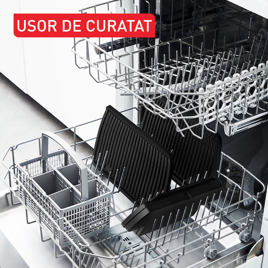 Tefal OptiGrill+ Τοστιέρα για 2 Τοστ 2000W Μαύρη