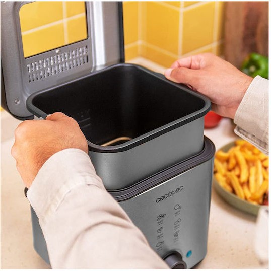 Cecotec Cleanfry Advance 1500 Φριτέζα 1.5lt Ασημί