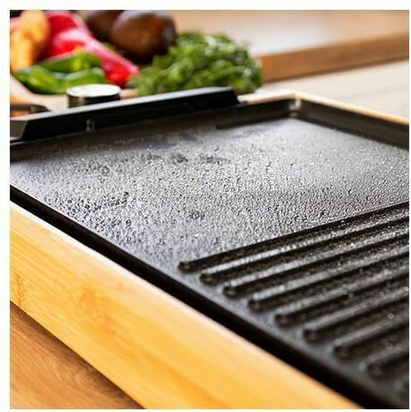 Cecotec Tasty & Grill 2000 Επιτραπέζια Ηλεκτρική Ψησταριά Λείας και Αυλακωτής Πλάκας 2000W με Ρυθμιζόμενο Θερμοστάστη 37.5x24.5εκ.