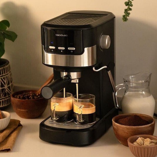 Cecotec Power Espresso 20 Pecan Μηχανή Espresso 1100W Πίεσης 20bar Μαύρη
