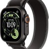 Apple Watch Ultra 3 Titanium 49mm Αδιάβροχο με eSIM και Παλμογράφο (Black Titanium Case with Black/Charcoal Trail Loop - M/L)