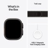 Apple Watch Ultra 3 Titanium 49mm Αδιάβροχο με eSIM και Παλμογράφο (Black Titanium Case with Black/Charcoal Trail Loop - M/L)
