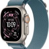 Apple Watch Ultra 3 Titanium 49mm Αδιάβροχο με eSIM και Παλμογράφο (Natural Titanium Case with Light Blue Alpine Loop - Large)