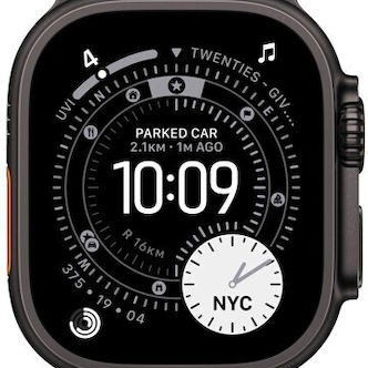 Apple Watch Ultra 3 Titanium 49mm Αδιάβροχο με eSIM και Παλμογράφο (Black Titanium Case with Black Titanium Milanese Loop - Medium)