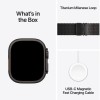 Apple Watch Ultra 3 Titanium 49mm Αδιάβροχο με eSIM και Παλμογράφο (Black Titanium Case with Black Titanium Milanese Loop - Medium)