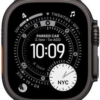 Apple Watch Ultra 3 Titanium 49mm Αδιάβροχο με eSIM και Παλμογράφο (Black Titanium Case with Black Titanium Milanese Loop - Large)