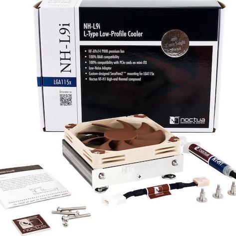 Noctua NH-L9i Ψύκτρα Επεξεργαστή Low Profile για Socket 115x Καφέ