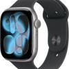 Apple Watch Series 11 Aluminium 46mm Αδιάβροχο με Παλμογράφο (Grey Aluminium Case with Black Sport Band - M/L)