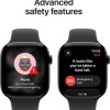 Apple Watch Series 11 Aluminium 46mm Αδιάβροχο με Παλμογράφο (Jet Black Aluminium Case with Black Sport Band - S/M)