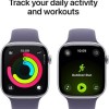 Apple Watch Series 11 Aluminium 46mm Αδιάβροχο με Παλμογράφο (Silver Aluminium Case with Purple Fog Sport Band - M/L)