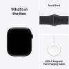 Apple Watch Series 11 Cellular Aluminium 42mm Αδιάβροχο με eSIM και Παλμογράφο (Jet Black Aluminium Case with Black Sport Band - S/M)