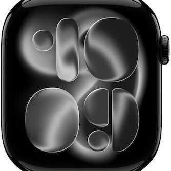 Apple Watch Series 11 Cellular Aluminium 46mm Αδιάβροχο με eSIM και Παλμογράφο (Jet Black Aluminium Case with Black Sport Band - M/L)
