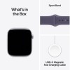 Apple Watch Series 11 Cellular Aluminium 46mm Αδιάβροχο με eSIM και Παλμογράφο (Silver Aluminium Case with Purple Fog Sport Band - M/L)