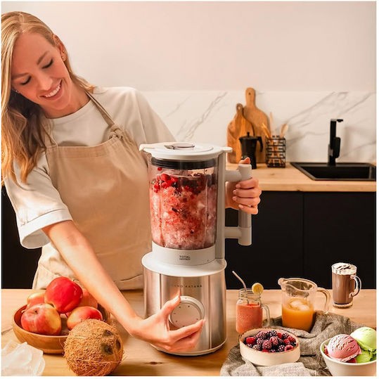 Cecotec Grand Katana 2700MAX Total Destroy Μπλέντερ για Smoothies με Γυάλινη Κανάτα 1.8lt 2700W Λευκό