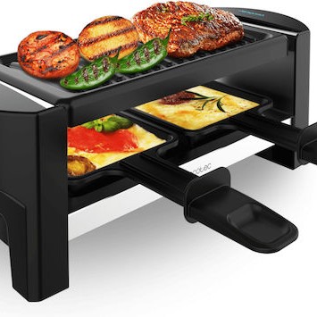 Cecotec Raclette Cheese & Grill 3200 Επιτραπέζια Ηλεκτρική Ψησταριά Raclette Σχάρας 320W Ανοξείδωτη 20x10εκ.