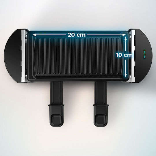 Cecotec Raclette Cheese & Grill 3200 Επιτραπέζια Ηλεκτρική Ψησταριά Raclette Σχάρας 320W Ανοξείδωτη 20x10εκ.